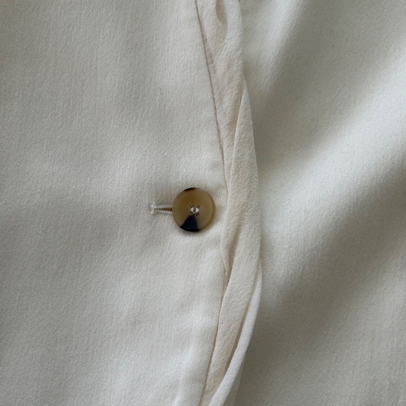 Ivory Helmut Lang Asymmetrical Draped Dress and Matching Jacket - Picture 7 of 16